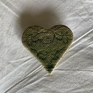 Artisanal Ceramic Heart Pin